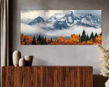 Berglandschap met herfstkleuren van Poster Art Shop