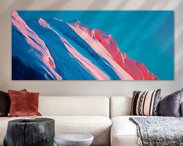 Berglandschap in zachte kleuren van Poster Art Shop