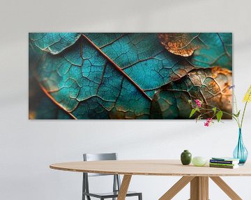 Bunte Laubstruktur – Nahaufnahme von Poster Art Shop