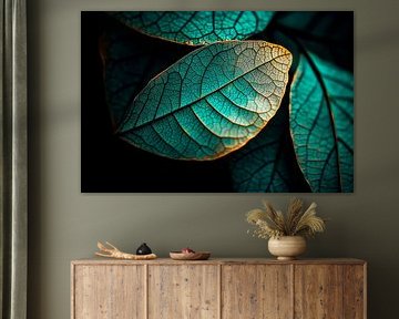 Green leaves in the light - macro shot by Poster Art Shop