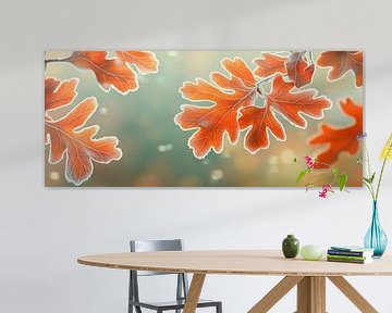 Autumnal oak leaves - Soft colours by Poster Art Shop