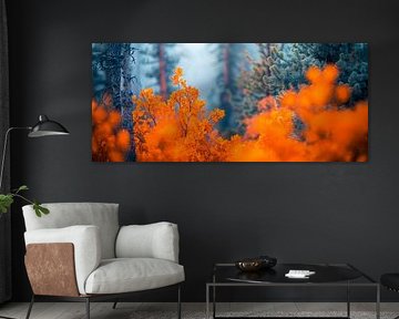 Autumn landscape in the fog by Poster Art Shop