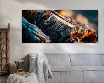 Wood surface in the light - close-up by Poster Art Shop
