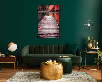 Wooden walkway in autumn - colourful and peaceful by Poster Art Shop