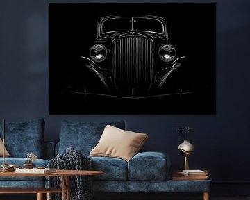 Klassischer Oldtimer in Schwarz – Minimalistisch von Poster Art Shop