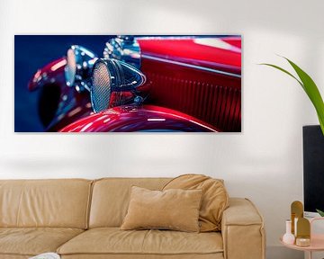 Klassieke rode bliksem - Voertuiggegevens van Poster Art Shop