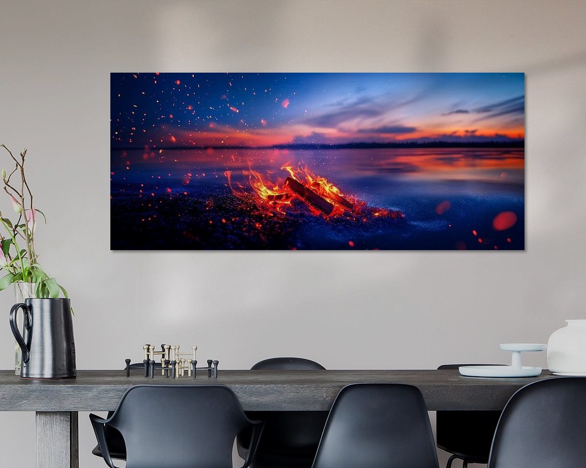 Voorbeeld van het werk in een kamer