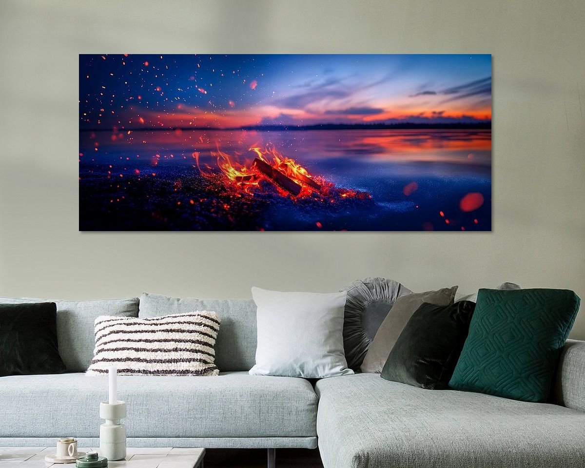 Voorbeeld van het werk in een kamer