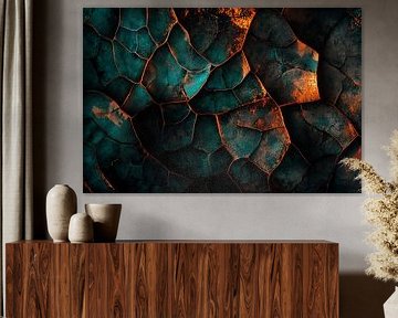 Struktur von rissigem Material von Poster Art Shop