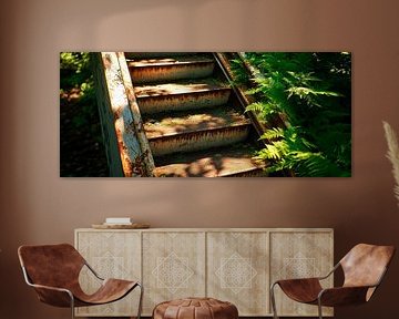 Abandoned staircase in the countryside by Poster Art Shop