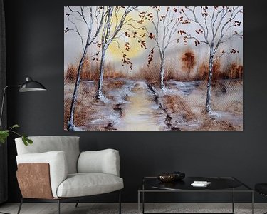 Voorbeeld van het werk in een kamer