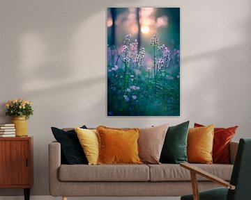 Wilde bloemen in het ochtendlicht van Poster Art Shop