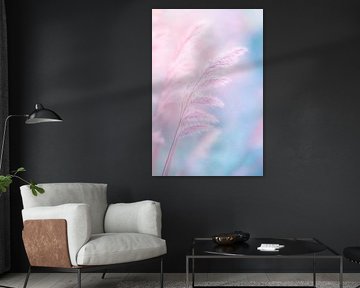 Delicate tall grass details in pastel by Poster Art Shop