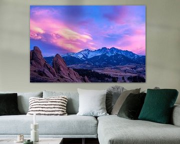 Mountain landscape at sunset by Poster Art Shop