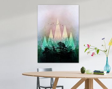 TREES under MAGIC MOUNTAINS IV van Pia Schneider