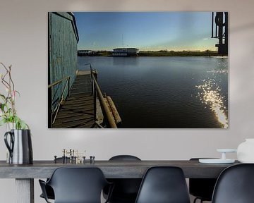 Uitzicht over de Elbe van Frank Briske