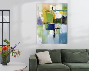 Geometrische vormen in zachte kleuren