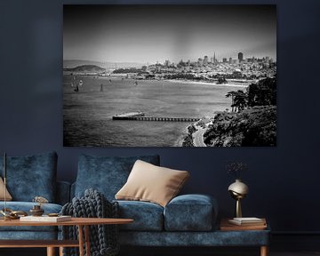 Baie de SAN FRANCISCO | Monochrome sur Melanie Viola