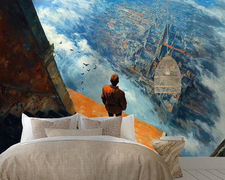 Voorbeeld van het werk in een kamer