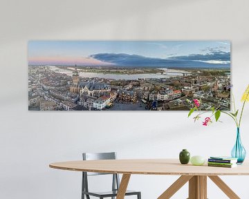 Nijmegen panorama van de stad langs de Waal tijdens zonsopkomst van Sjoerd van der Wal Fotografie