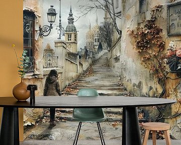 Paris Montmartre - Romantic Cityscape by Joriali photography and paintings
