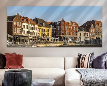 Lively Roerkade in Roermond at Sunset by Triki Photography