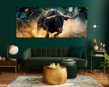 Bison by storm - dynamisch en krachtig van Poster Art Shop