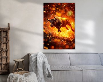 Bulle bei Bitcoin-Hausse – Digital Kunst von Poster Art Shop