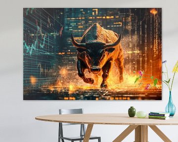 Bulle im digitalen Finanzmarkt von Poster Art Shop