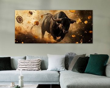 Bull on the move with cryptocurrencies by Poster Art Shop