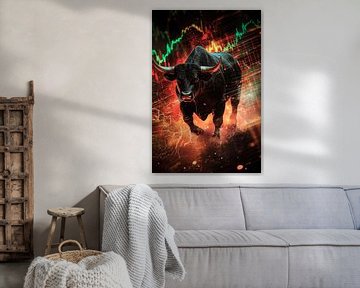 Bulle in dynamischer Aktion – Finanzmärkte von Poster Art Shop