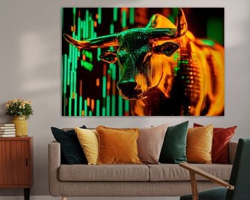Bulle in neonfarben – Finanzsymbolik von Poster Art Shop