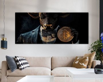 Bulle mit Bitcoin-Münze – Symbolik von Poster Art Shop