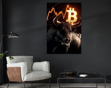 Bulle mit Bitcoin-Symbol – Finanzen von Poster Art Shop