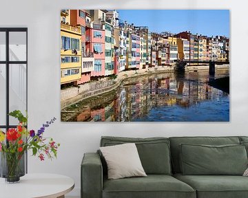 Bunte Häuser in Girona