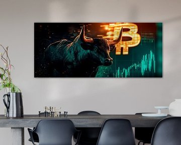 Bull en Bitcoin - financiële markten gevisualiseerd van Poster Art Shop