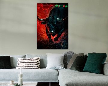 Bulle vor Finanzdiagramm – Dynamisch von Poster Art Shop