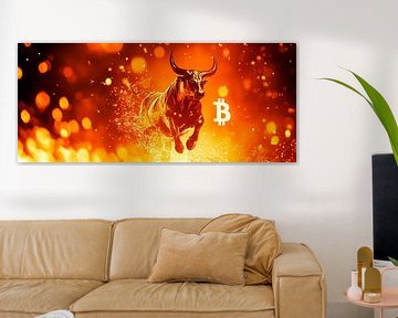 Bull run with Bitcoin - Energetic by Poster Art Shop