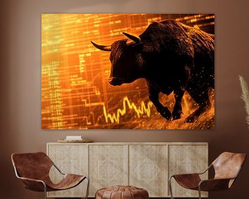 Bull market afbeeldingen - financiële symboliek van Poster Art Shop