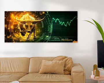 Bull Market Graphic - Golden Aesthetics by Poster Art Shop