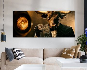 Bullenmasken-Bitcoin-Trader von Poster Art Shop