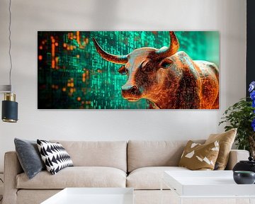 Stier voor een digitale achtergrond van Poster Art Shop