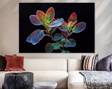 Kamerplant botanische kunst print minimal art van Vlindertuin-Art