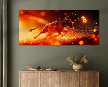 Bulls in the Bitcoin market - Dynamic by Poster Art Shop