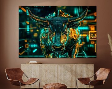 Digitaal bull's eye - futuristisch van Poster Art Shop