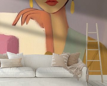 Modern and abstract portrait by Carla Van Iersel