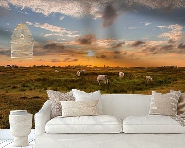 Sunset west dune by Albert van der Spaan