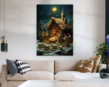 The Birth of Jesus by R Pevitanada