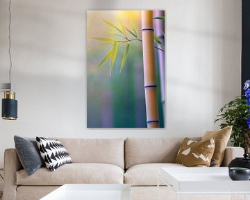 Bamboo detail in soft light by Poster Art Shop