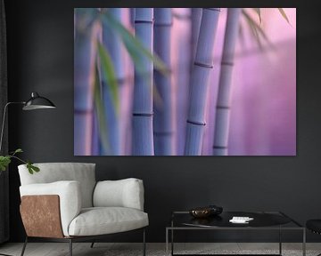Bamboo trunks in soft colours by Poster Art Shop